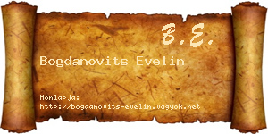 Bogdanovits Evelin névjegykártya